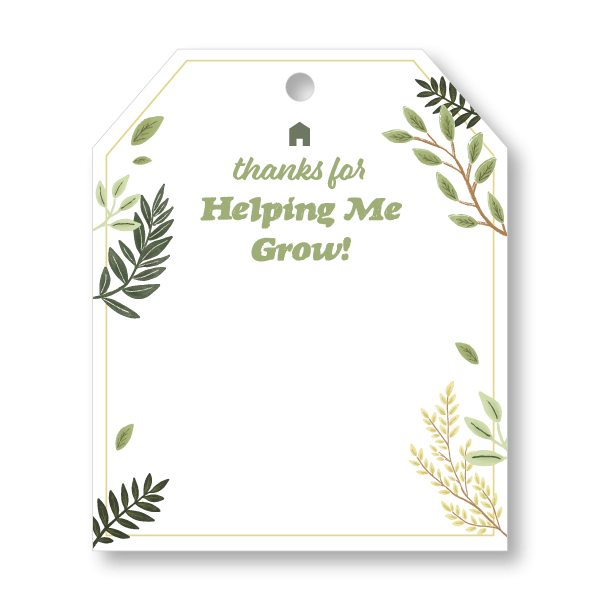 Pop-By Gift Tags -Thanks for Helping Me Grow