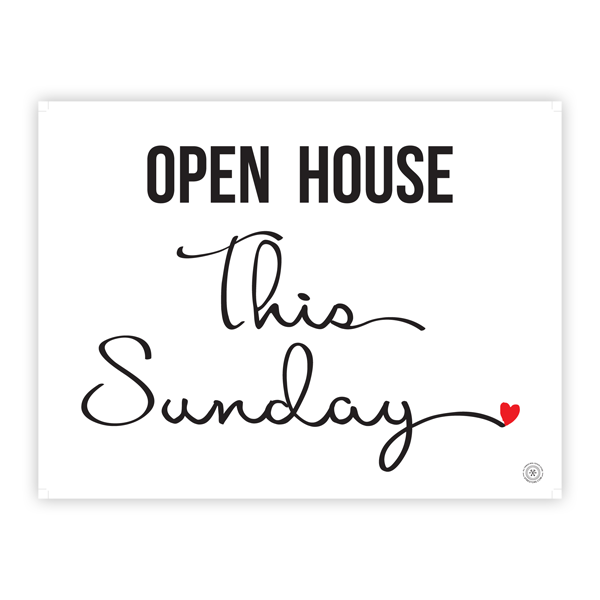 Open House This Sunday - Cursive Heart