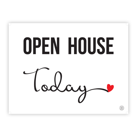 Open House Today - Cursive Heart