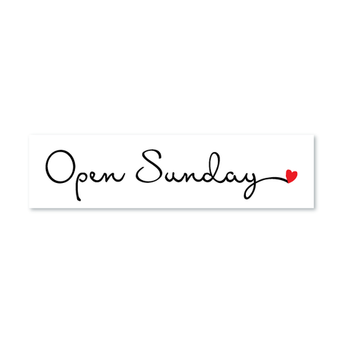 Open Sunday - Cursive