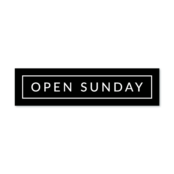 Open Sunday - Minimalist