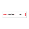 Open Sunday From ___ to ___