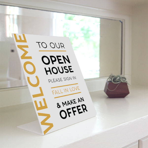 Open House Welcome Sign - No. 3