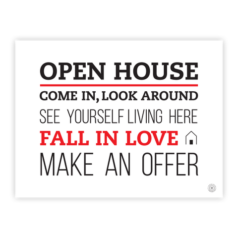 Open House Welcome Yard Sign No.1