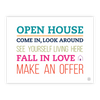 Open House Welcome Yard Sign No.2