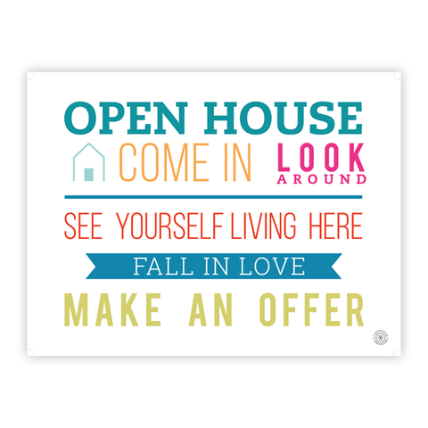 Open House Welcome Yard Sign No.4