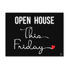 Open House This Friday - Cursive Heart