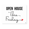 Open House This Friday - Cursive Heart